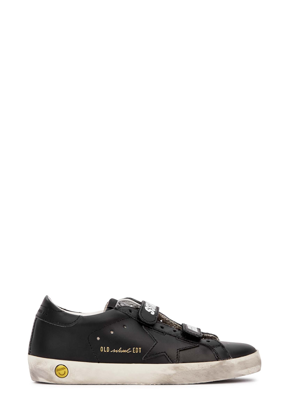 IT28-IT35 Old School black leather sneakers Harvey Nichols Shoes Flat Shoes School Shoes 