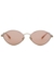 Sonny silver-tone oval-frame sunglasses - Jimmy Choo