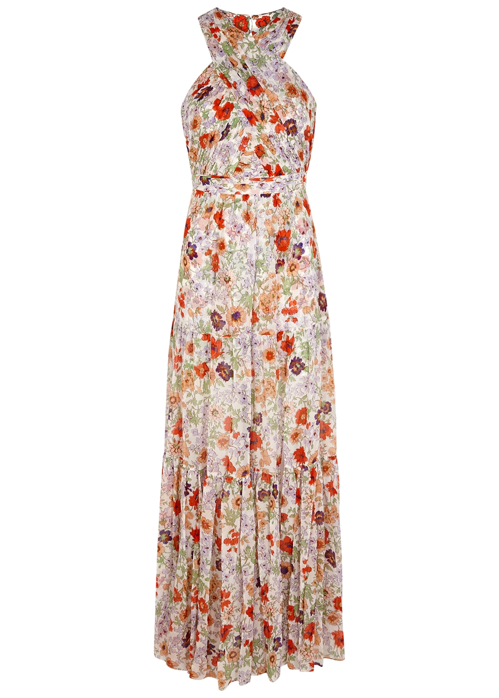 Veronica Beard Florencia floral-print silk-chiffon maxi dress - Harvey ...