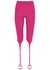 Le Collant Alba pink rib-knit stirrup leggings - Jacquemus