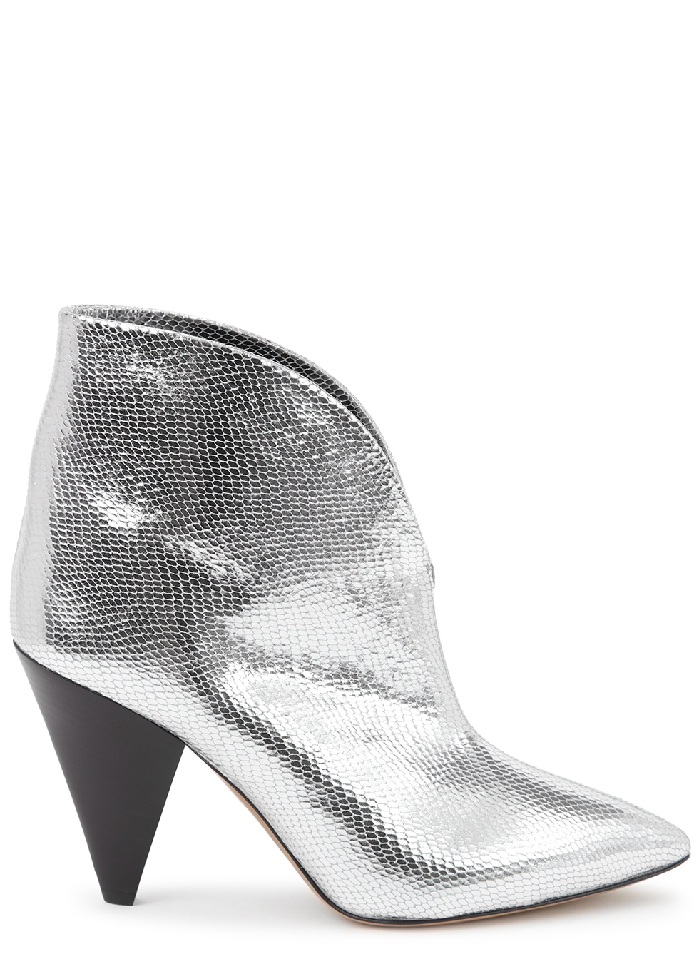 Adiel 100 silver leather ankle boots