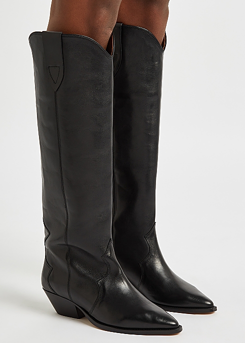 Isabel Marant Denvee 50 leather knee-high boots - Harvey Nichols