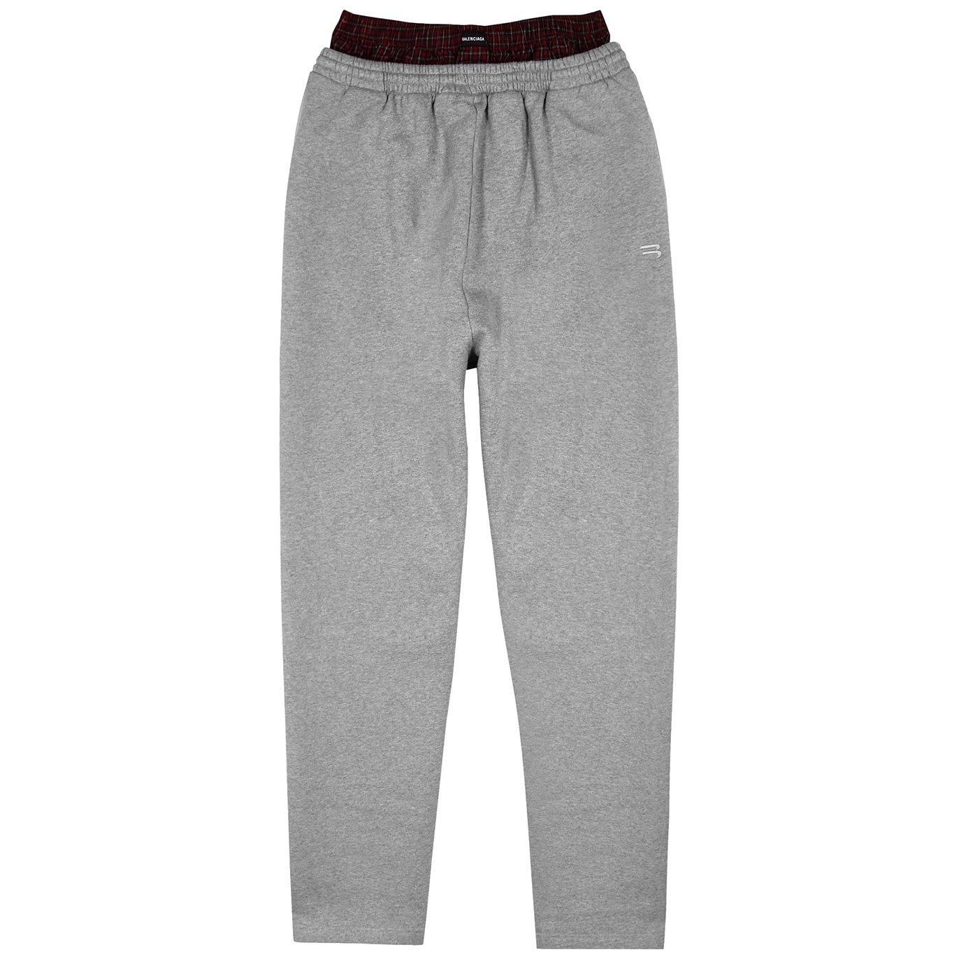 Balenciaga Grey Oversized Cotton Sweatpants - RED - S