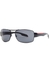 Black polarised rectangle-frame sunglasses - Prada Linea Rossa