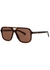 Tortoiseshell aviator-style sunglasses - Dolce & Gabbana