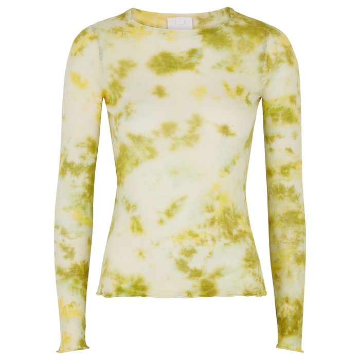 Angel Chen Tie-dyed Wool Top In Green