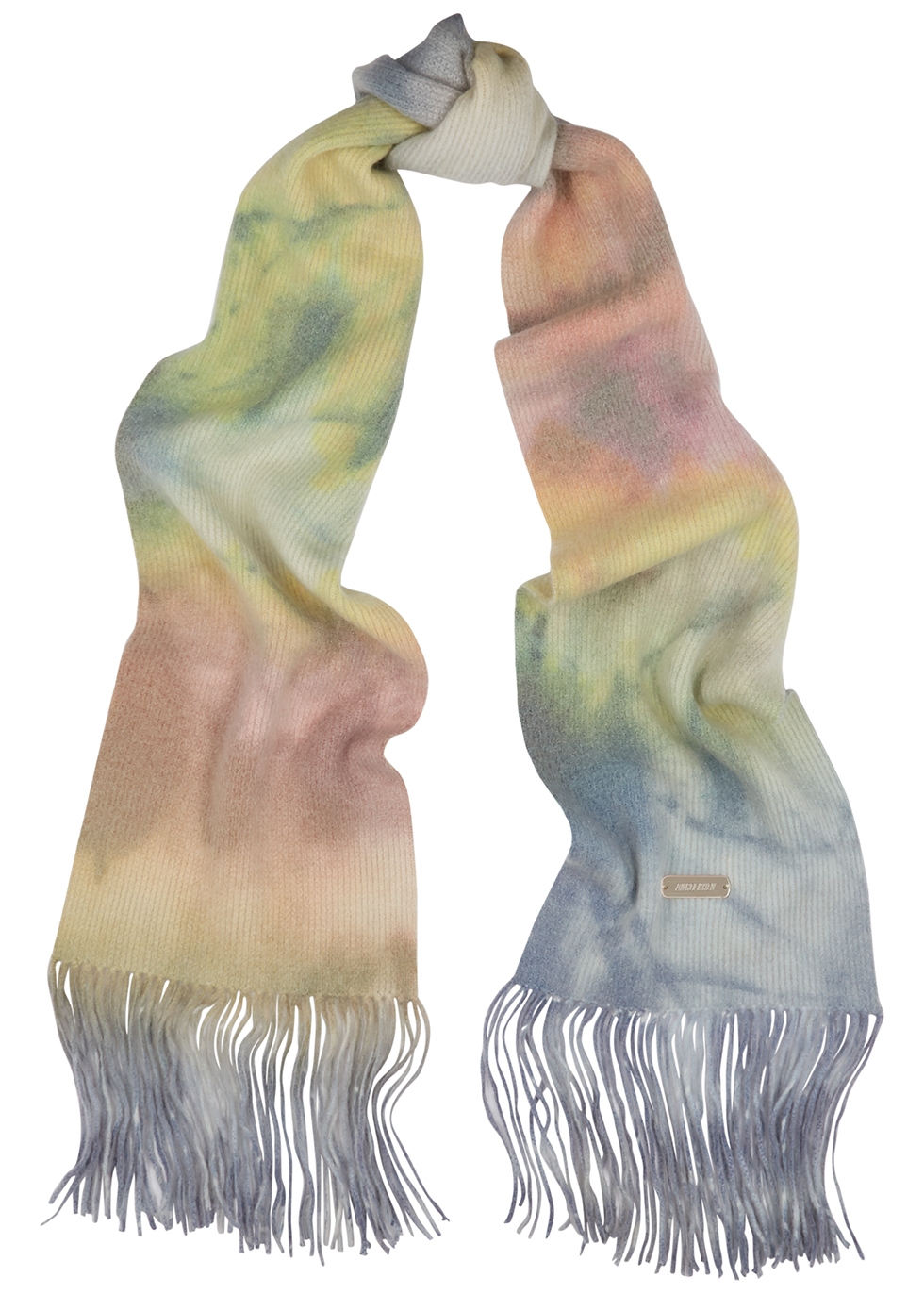 Angel Chen Tie-dye wool-blend scarf