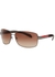 Brown rectangle-frame sunglasses - Prada Linea Rossa