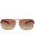 Brown rectangle-frame sunglasses - Prada Linea Rossa