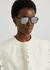 Matte black aviator-style sunglasses - Versace