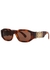 Tortoiseshell rectangle-frame sunglasses - Versace
