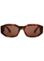 Tortoiseshell rectangle-frame sunglasses - Versace