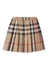 Check stretch cotton pleated skirt - Burberry