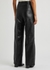 Noro black wide-leg leather trousers - Loulou Studio