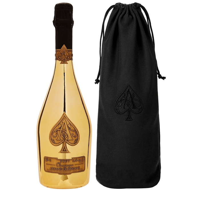 Armand De Brignac Ace Of Spades Gold Brut Champagne NV Velvet Gift Bag