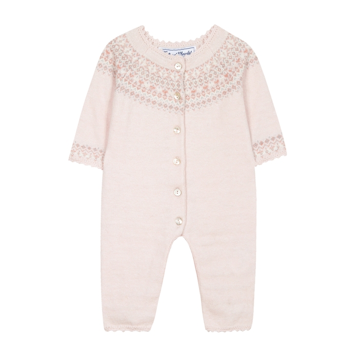 Tartine Et Chocolat Pink Knitted Cotton-blend Babygrow (18-24 Months)