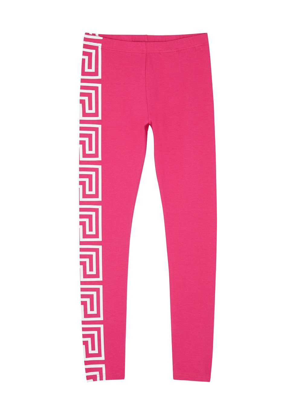 Pink logo stretch-cotton leggings (8-14 years)