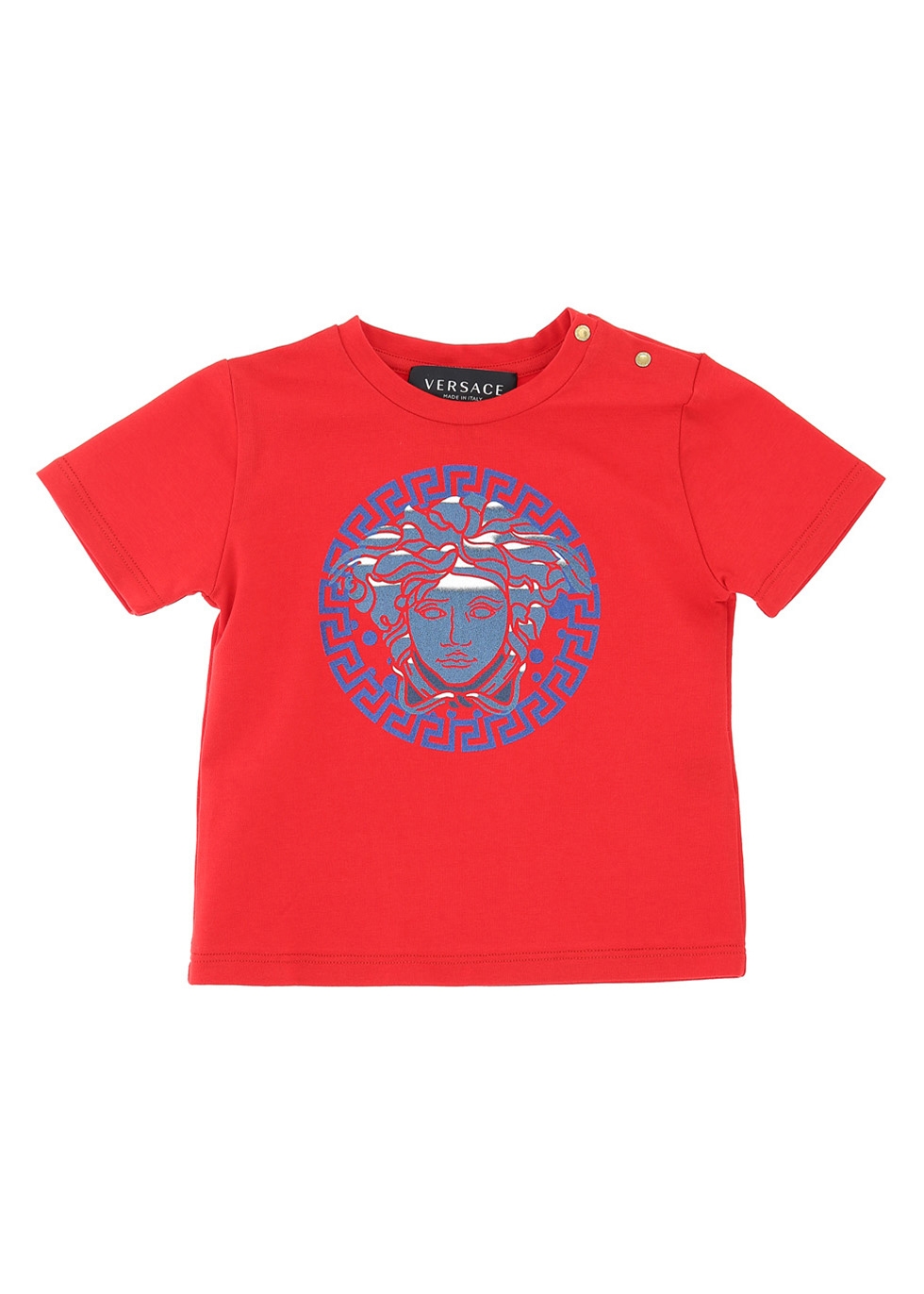 Red Medusa-print stretch-cotton T-shirt
