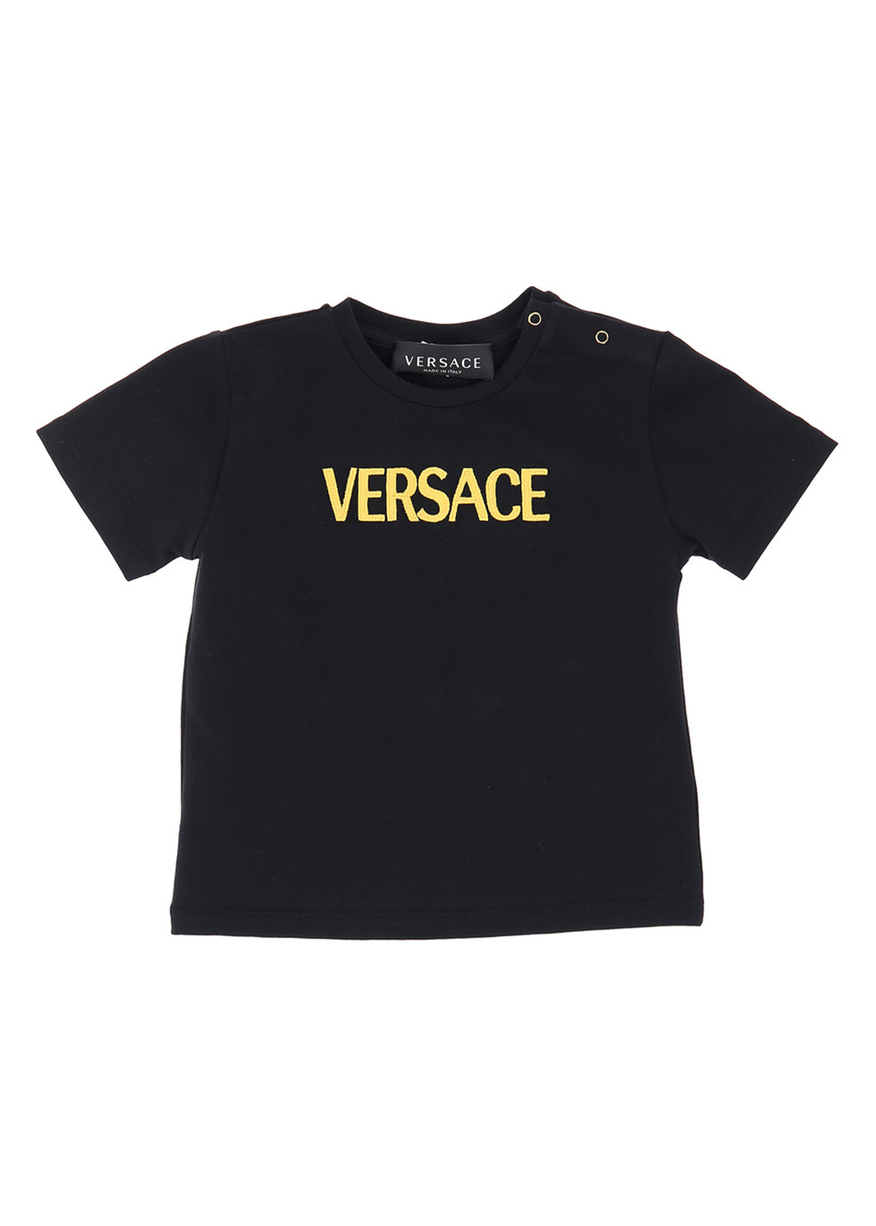 Black logo-embroidered stretch-cotton T-shirt
