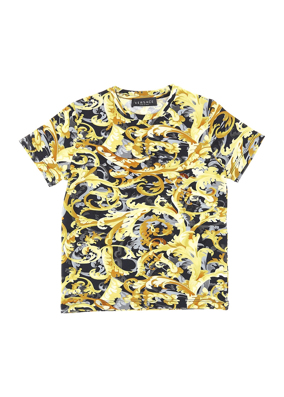 Baroque-print stretch-cotton T-shirt (4 years-6 years)