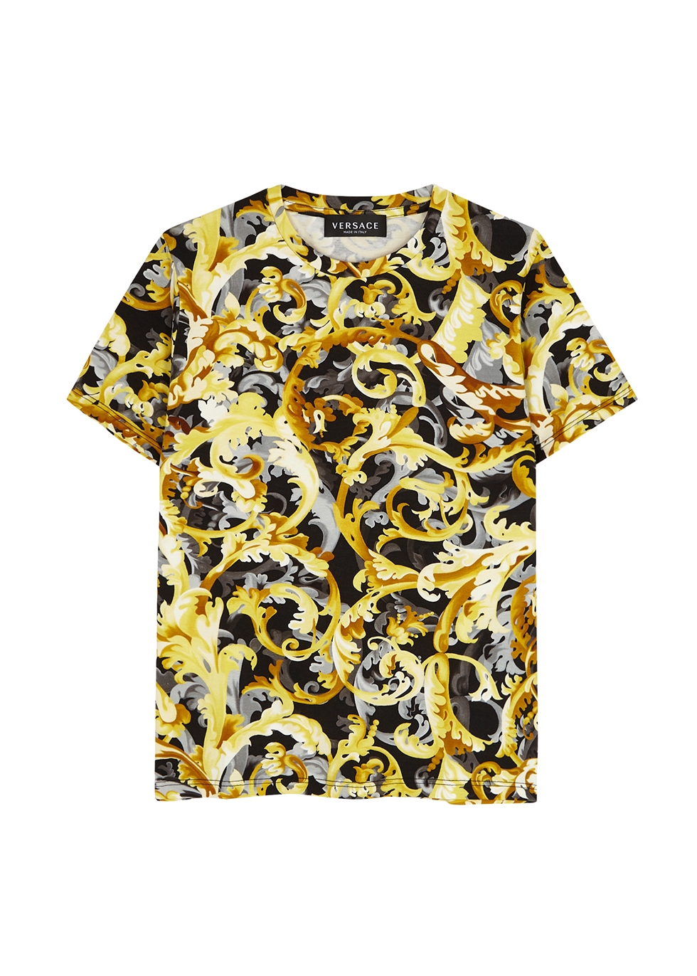 Baroque-print stretch-cotton T-shirt (8 years-14 years)