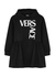 Black hooded cotton sweatshirt dress (8-14 years) - Versace