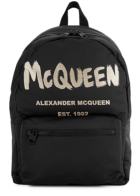 Alexander McQueen Metropolitan black logo backpack Nichols