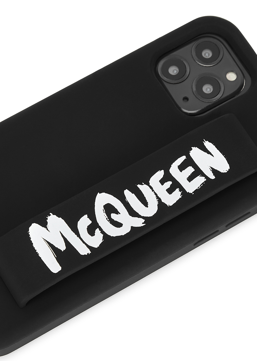 Alexander McQueen Black logo rubber iPhone 12 Pro case - Harvey 