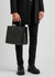 Black logo-embossed leather tote - Dolce & Gabbana