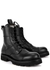 Lace-up black leather combat boots - Dolce & Gabbana