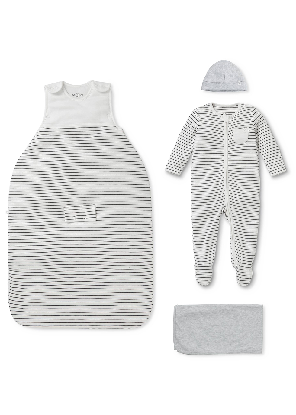 Mori Babies' Summer Clever Striped Jersey Sleep Set