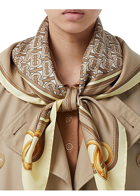 Burberry Montage print silk square scarf - Harvey Nichols