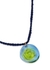 Sea Urchin navy silk cord necklace - Sandralexandra