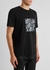 Black printed cotton T-shirt - Saint Laurent