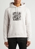 Off-white printed hooded cotton sweatshirt - Saint Laurent