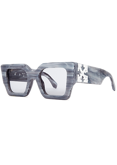 Off-White Catalina grey square-frame sunglasses - Nichols
