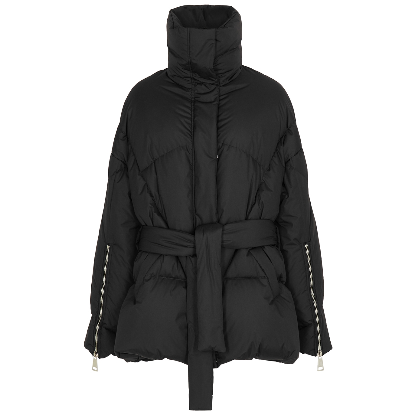 KhrisJoy Black Quilted Shell Coat