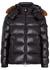 Maya black fur-trimmed quilted shell jacket - Moncler