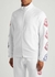 White logo-flocked cotton track jacket - Moncler