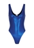 Metallic blue stretch-jersey bodysuit - Saint Laurent