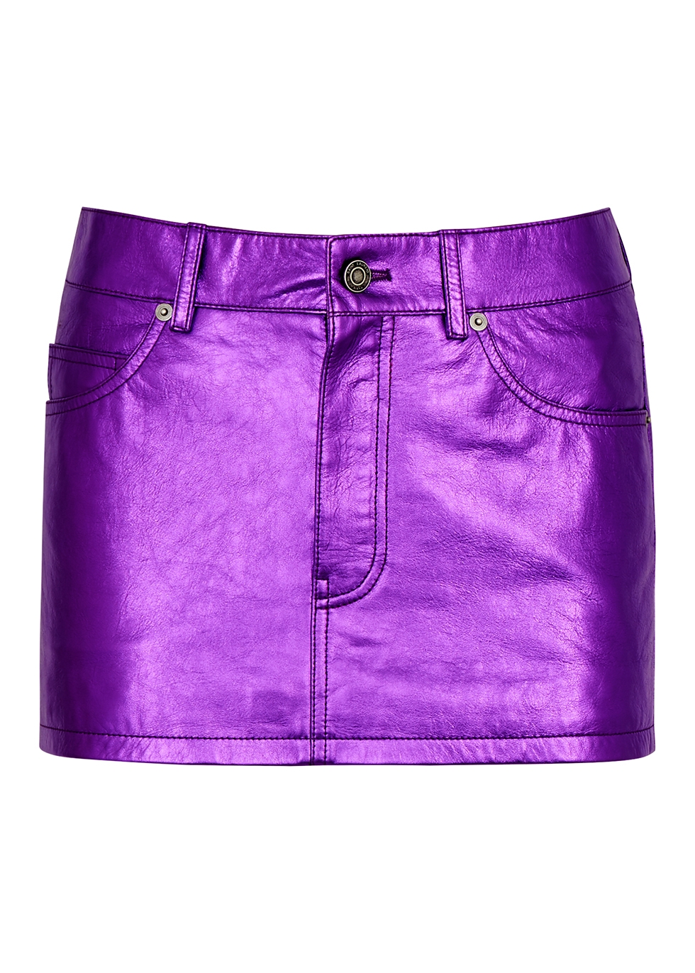 metallic lilac skirt