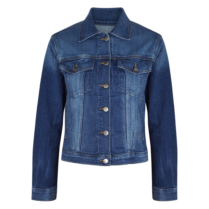 Frame Le Vintage Blue Stretch-denim Jacket