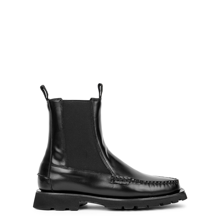 Hereu Alda Black Leather Ankle Boots | ModeSens