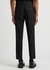 Black cropped tapered wool trousers - Wooyoungmi