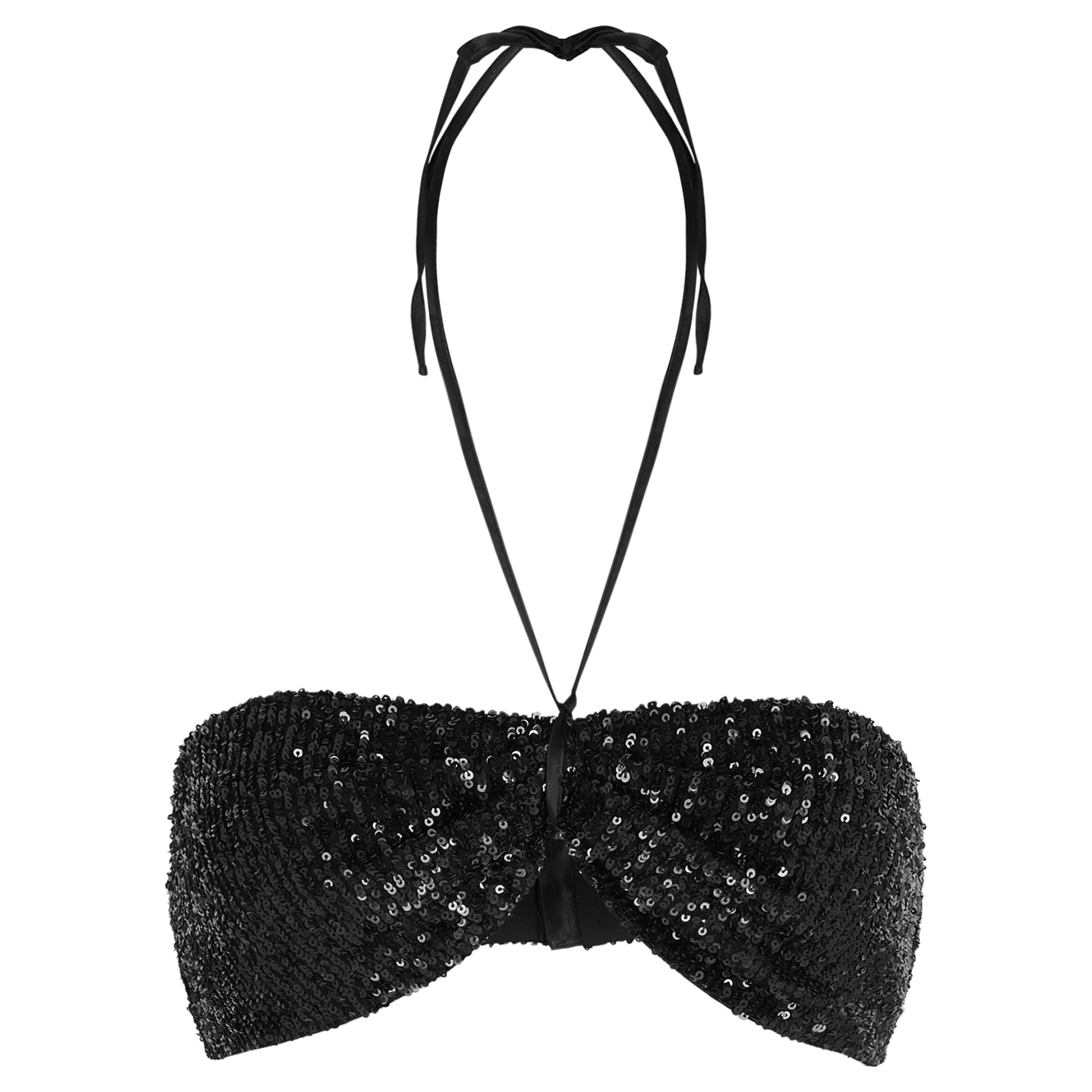 IN The Mood For Love Patty Black Sequin Bra Top
