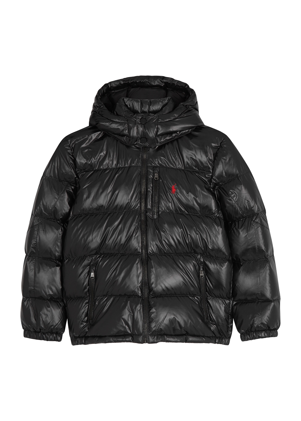 Polo Ralph Lauren Black quilted glossed shell jacket - Harvey Nichols