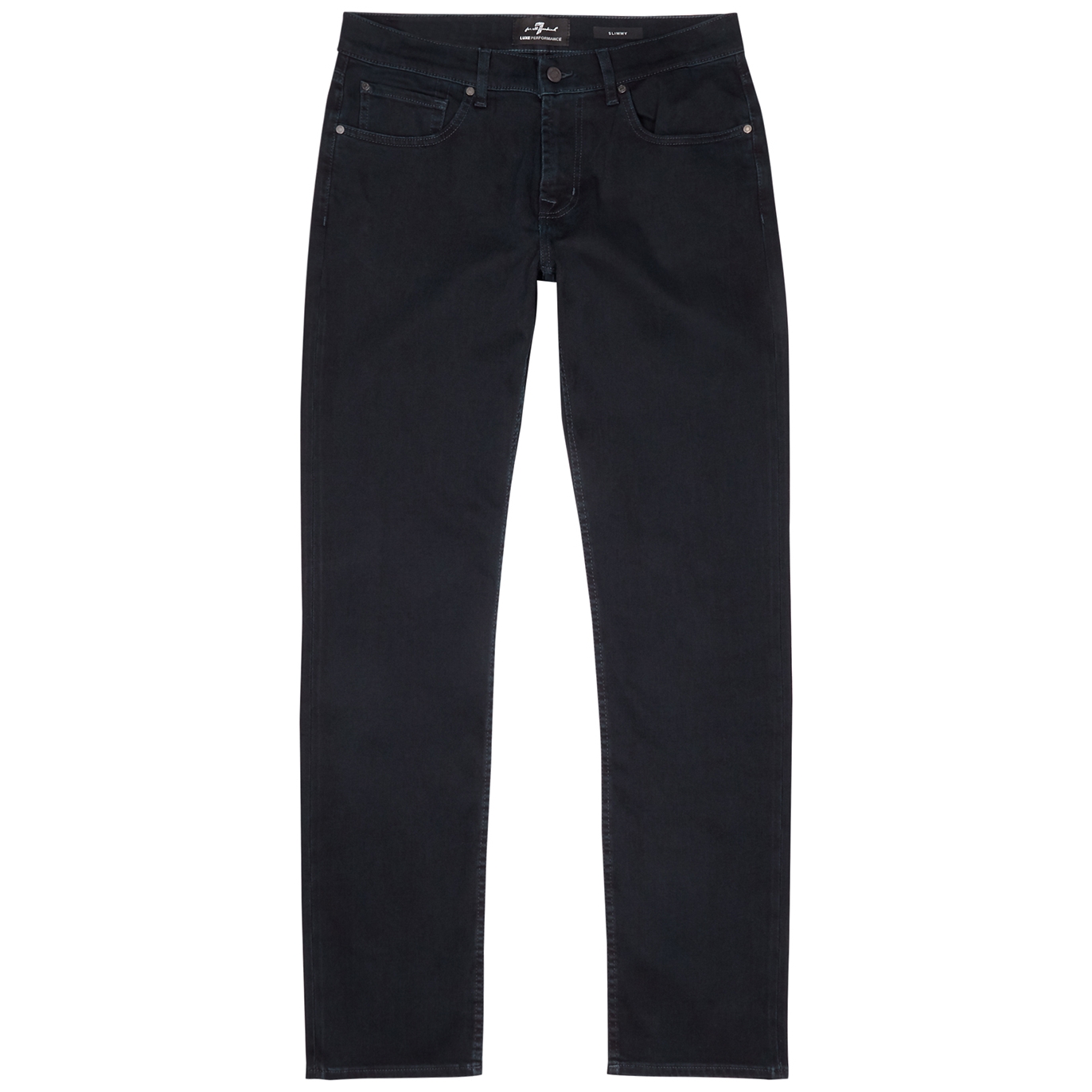 Shop 7 For All Mankind Slimmy Luxe Performance Dark Blue Jeans