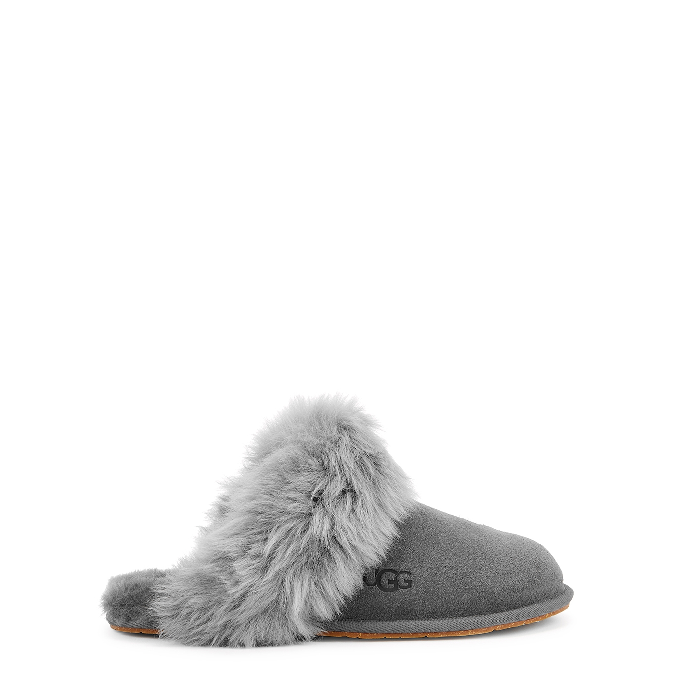 UGG Scruff Sis Shearling-trimmed Suede Slippers - Charcoal