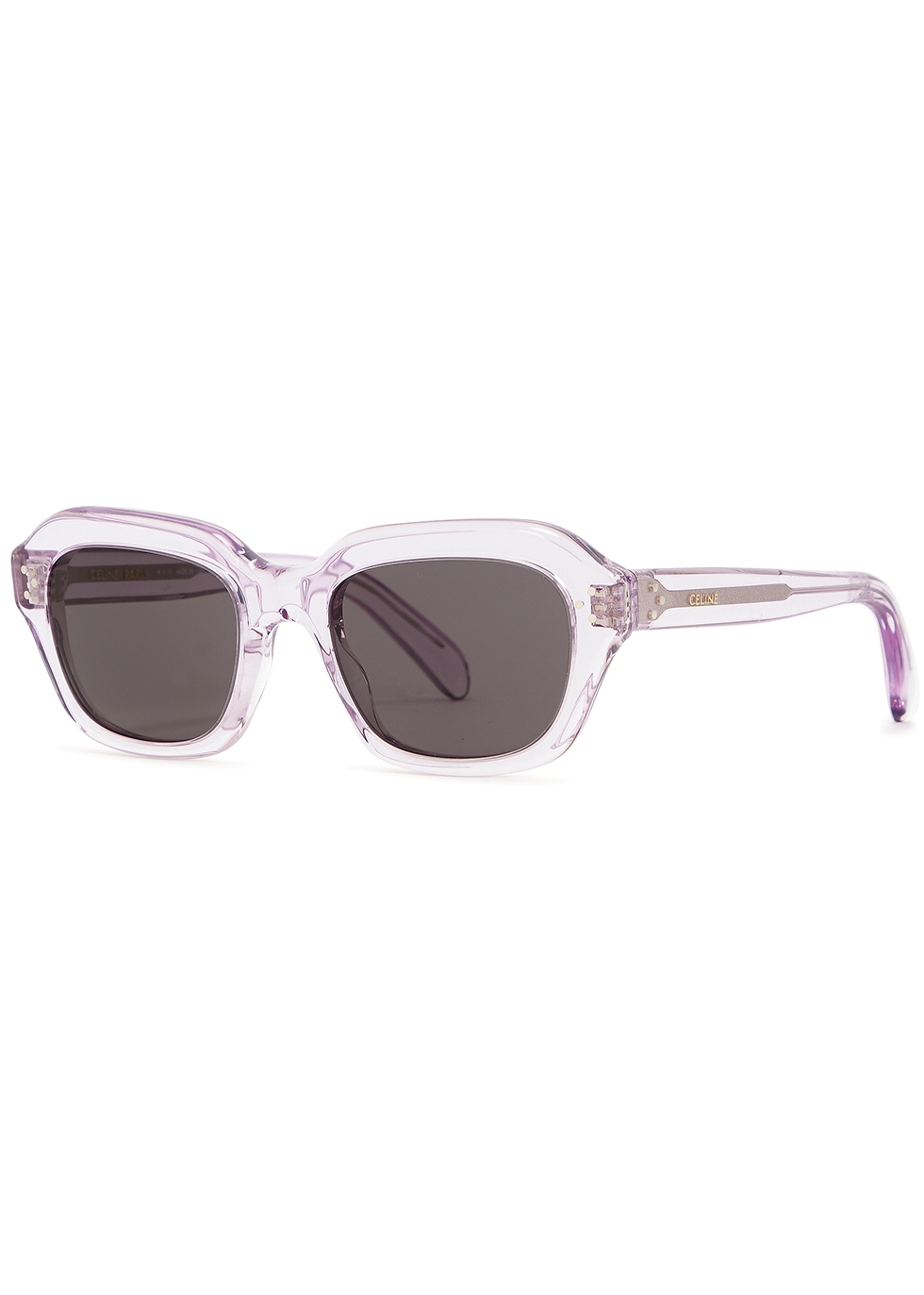 Celine Lilac rectangle-frame sunglasses - Harvey Nichols