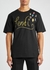 Black embroidered cotton T-shirt - Fendi